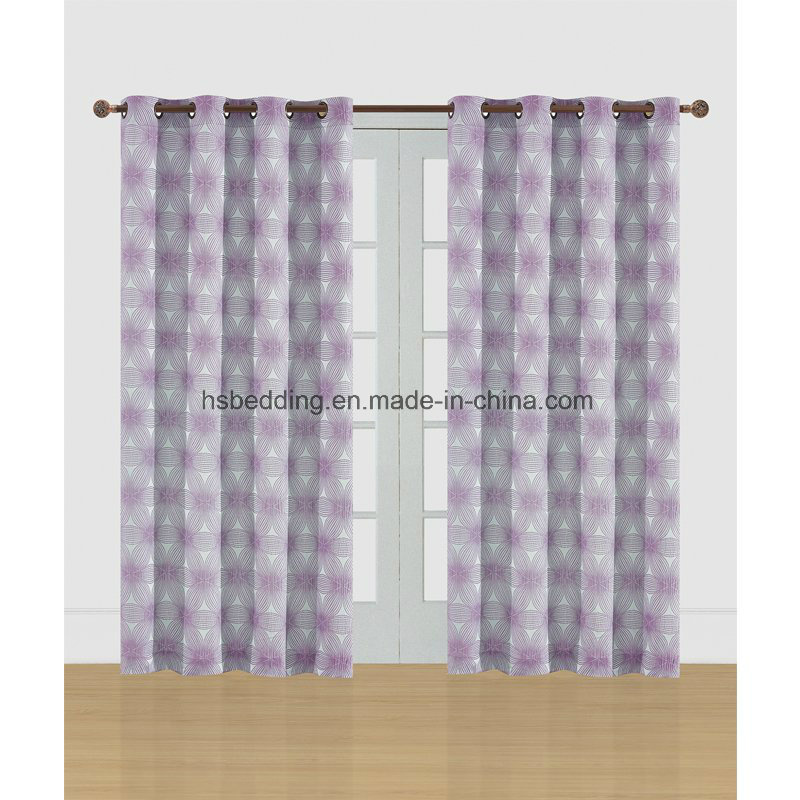 European Style Window Set Light Purple Jacquard Curtain