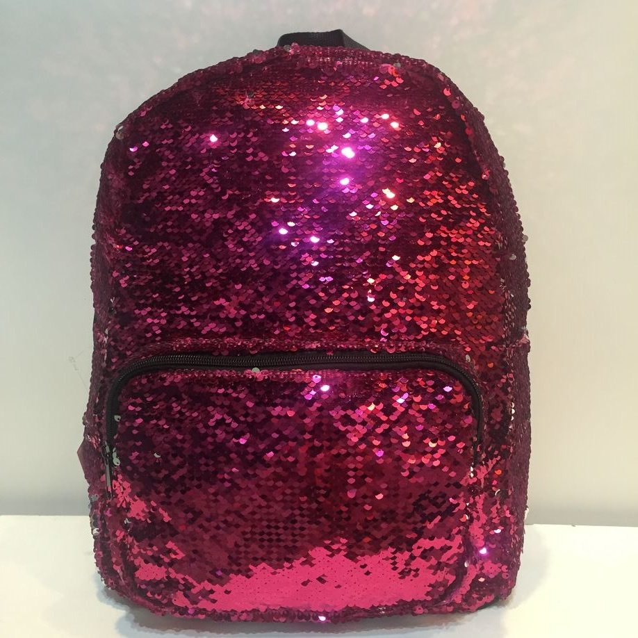 2017 Hot Reversible 2 Colors Sequin Paillette Party Study Bag Backpack