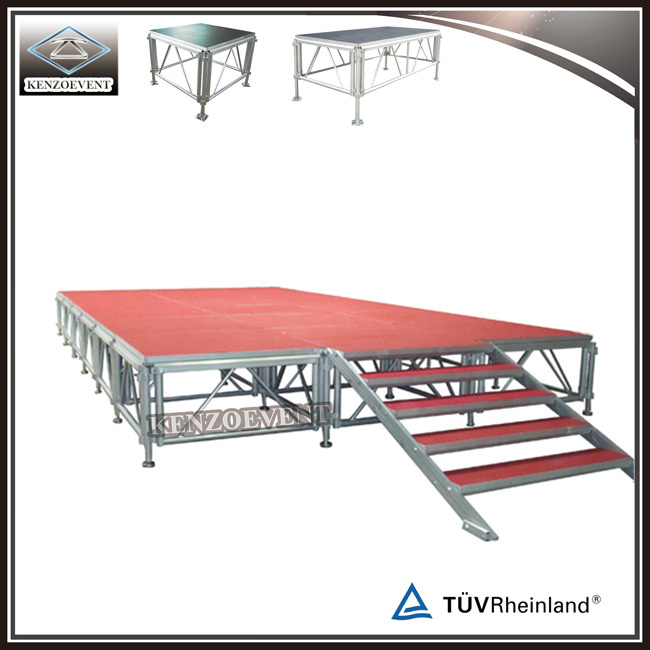 Carpet Surface Wooden Platform Aluminum Concert Stage Portable Mobile Stage