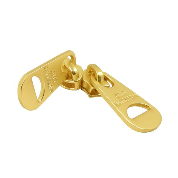 Custom Zinc Alloy Diecasting Matt Gold Hangbag Zipper Puller