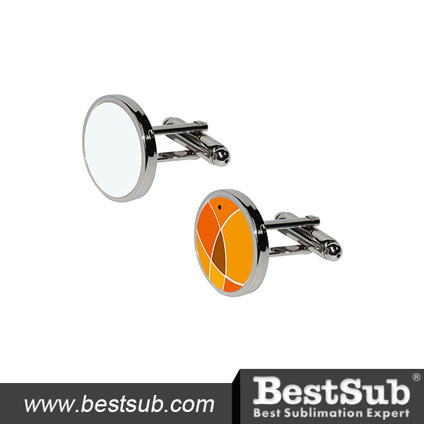 Bestsub Personalized Round Fashion Zinc Alloy Sublimation Cufflinks (XK01)