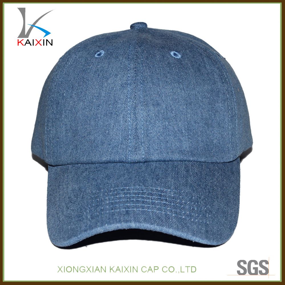 Custom Plain Cap Blank Denim Dad Baseball Hat
