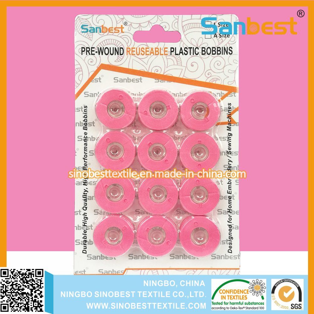 Plastic Sided Pre-Wound Bobbins Thread
