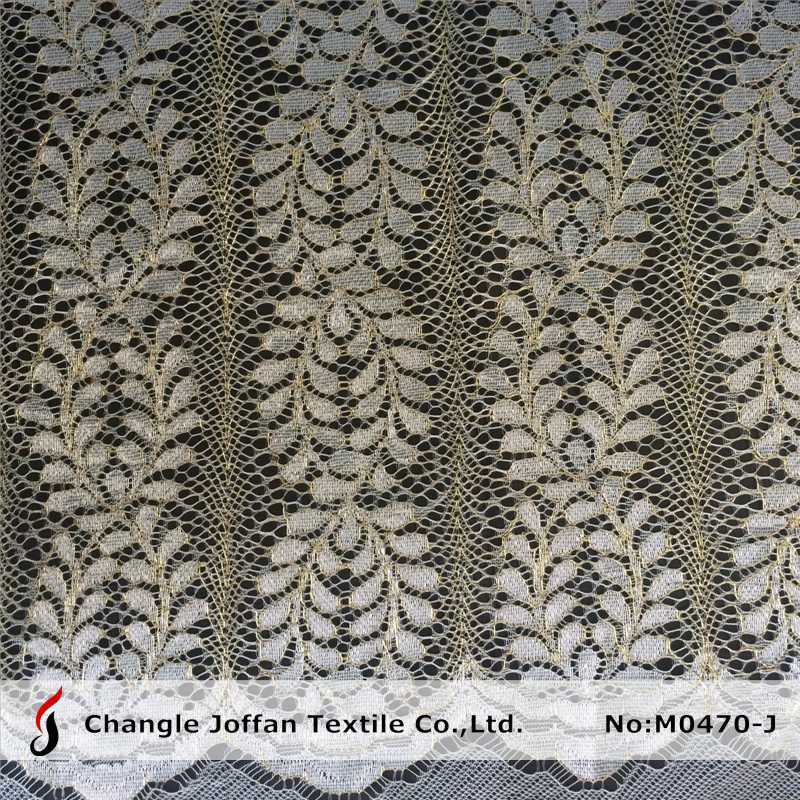 Fashion Gold Metallic Lace Fabric (M0470-J)