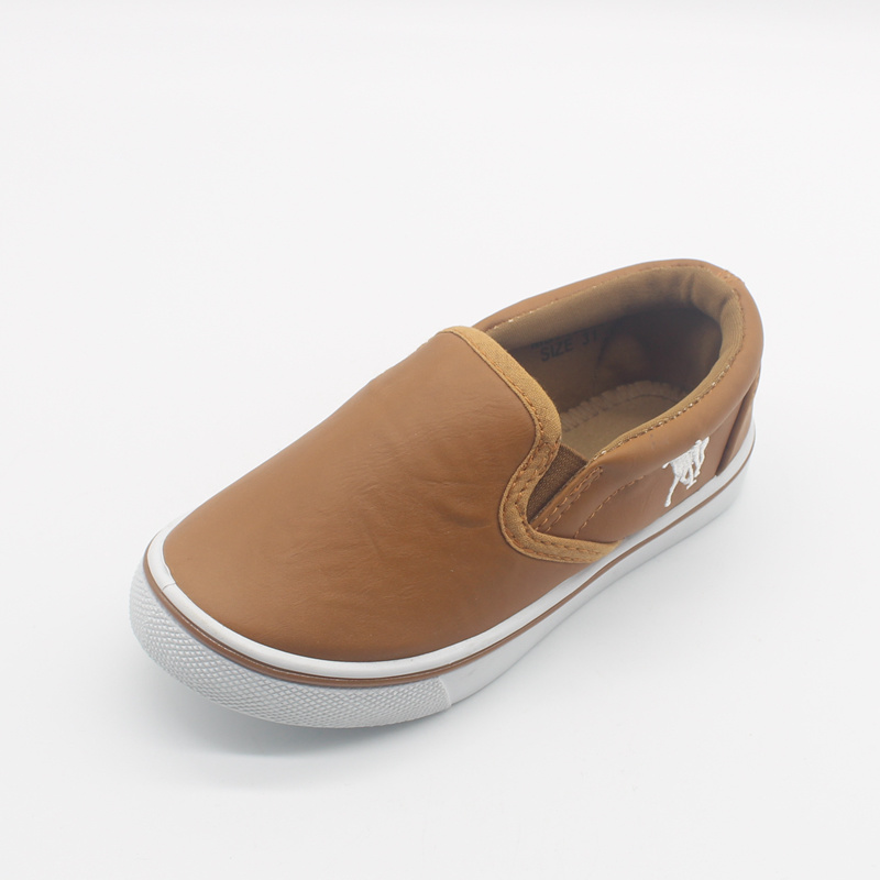 Simple Classical PU Children Boat Shoes with Cheap Price