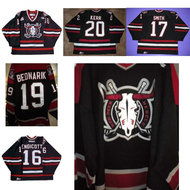 Customize Whl Red Deer Rebels Jeff Smith Stuart Hockey Jerseys