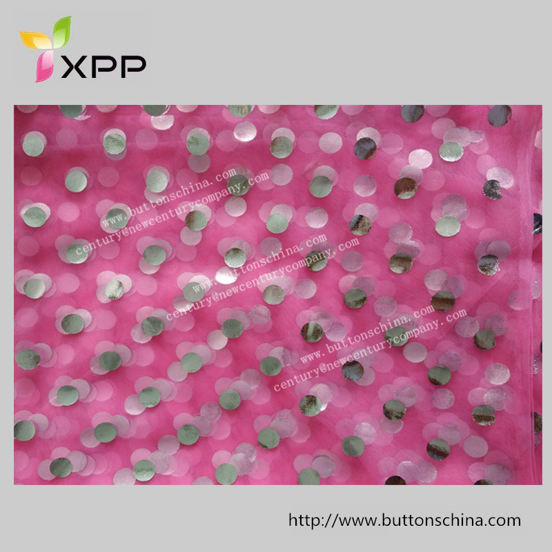 New Mesh Fabric with Silver DOT Printed