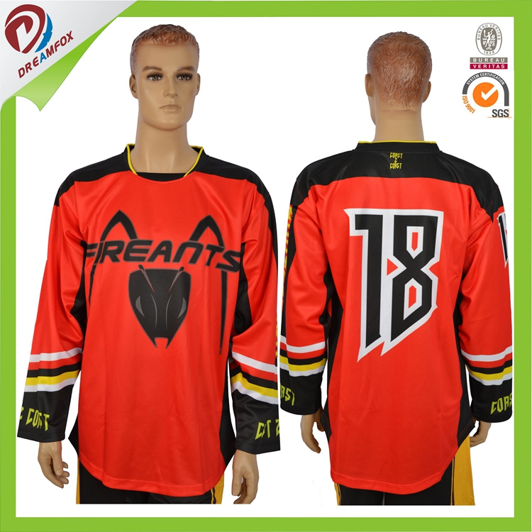 Quick Dry Custom Logo Sublimation Hockey Jersey