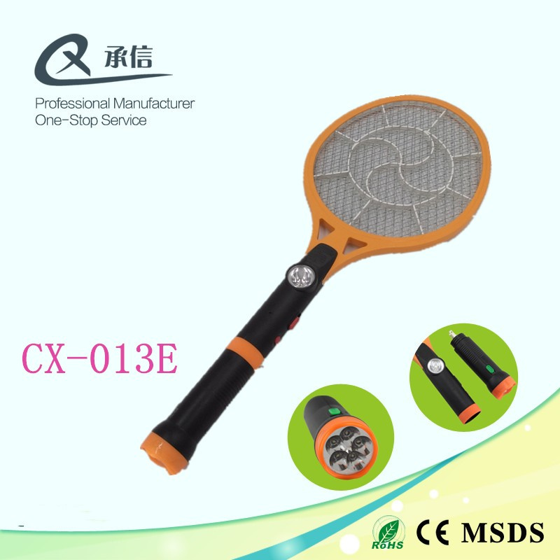 3 Layers Rechargeable Anti Mosquito Kill Racket with LED Torch