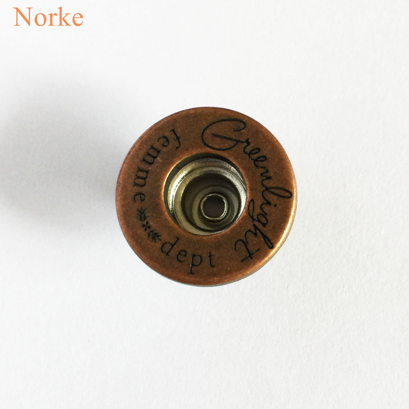 Single Hole Metal Jeans Button with Customized Alloy Cap