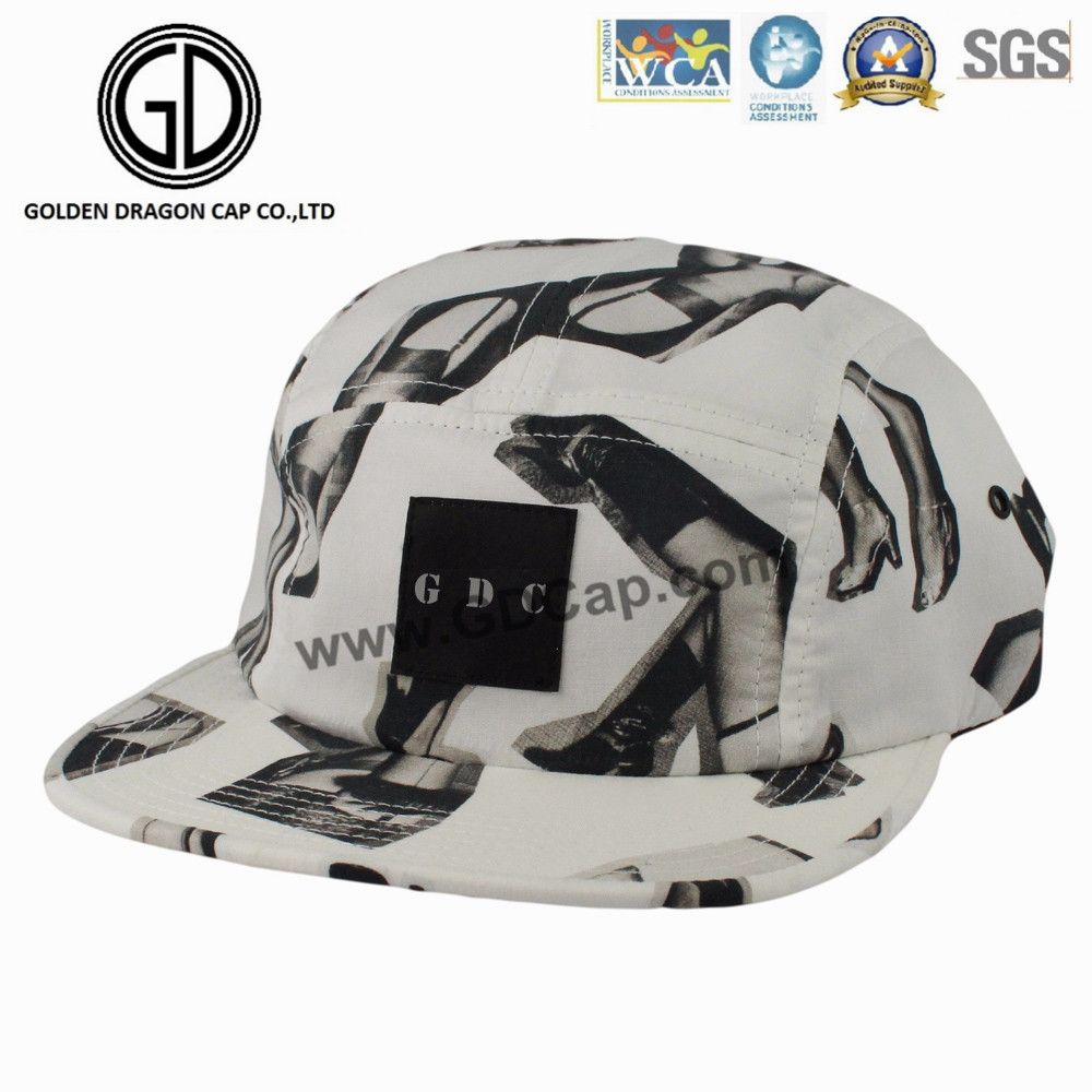 2016 Hot Korean Sublimation Printing Snapback Camper Cap with Badge