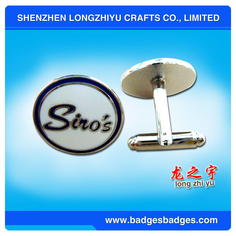 Elegant Design Cuff Links with Customer's Logo Design Printing Cufflinks Set