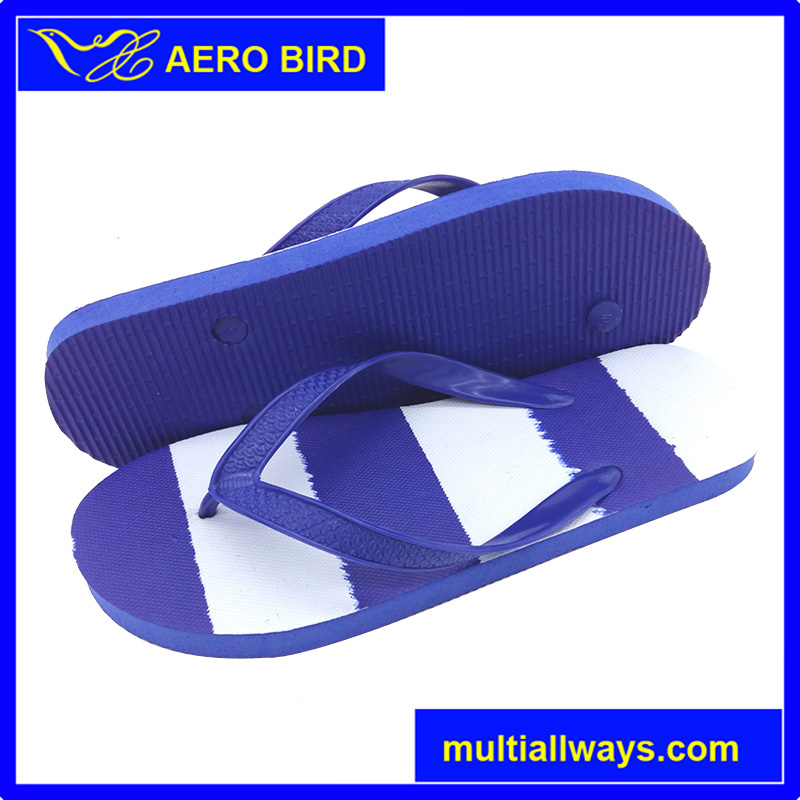 Casual PE Slippers with Double Color Insole for Man