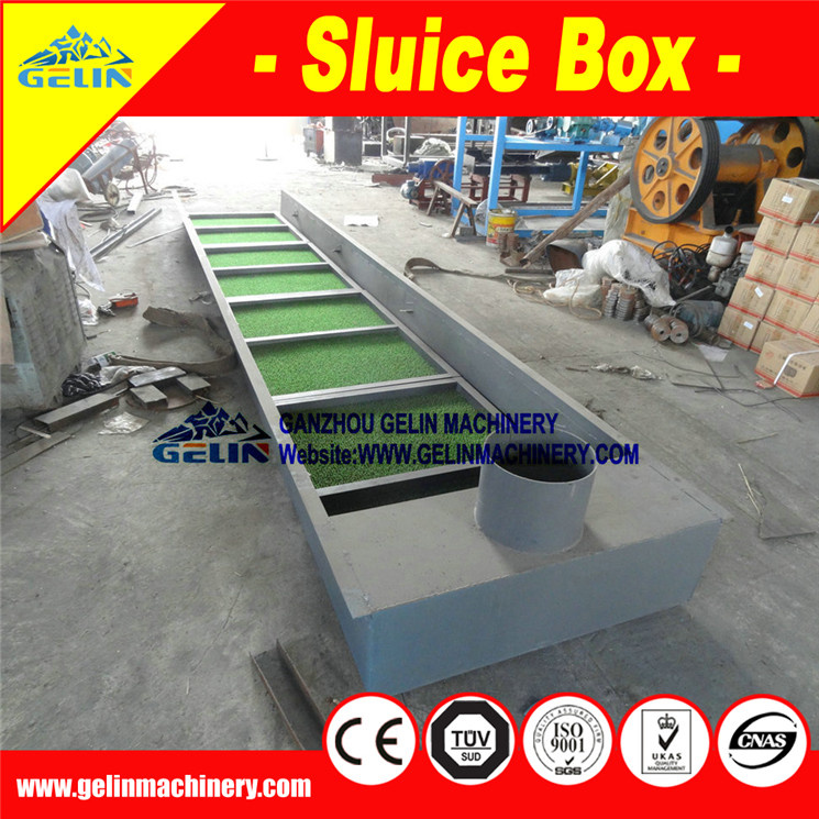 Sluice Box Carpet in Gold Panning Box, VAS Nomad Miner's Moss -Sluice Box Carpeting