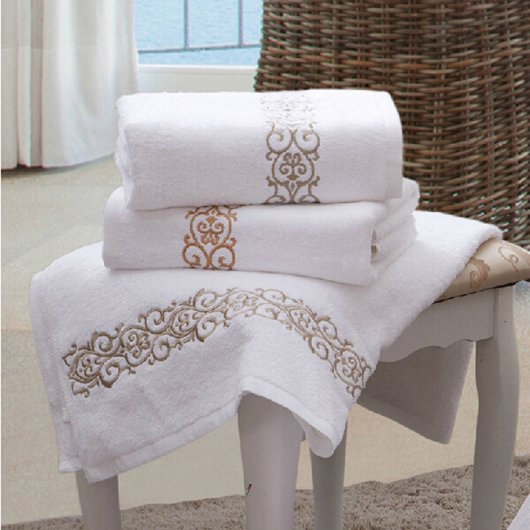 Promotional Hotel Cotton Face / Hand / Bath / Beach Towel with Logo
