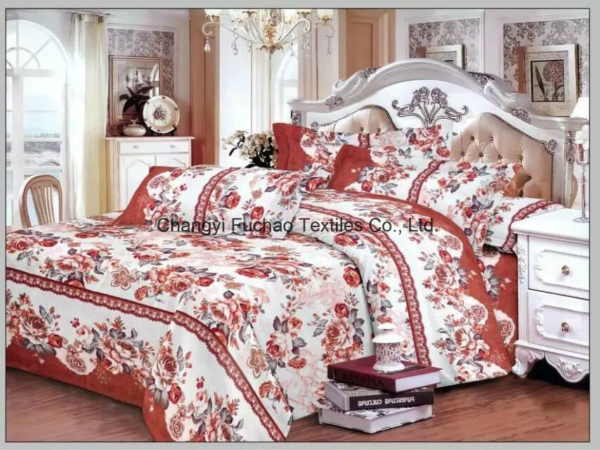 Polyester Light 100% Microfiber Disperse Printting Bedding Set T/C 50/50