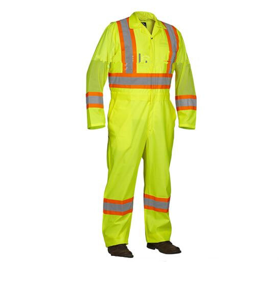 PU Coat High Visibility Reflective Waterproof Safety Coverall