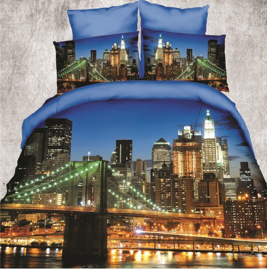 Reactive Printing Cotton Bedding Set 3D
