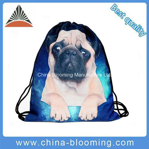 Hot Sale Backpack 3D Character Printing Travel Drawstring Bag