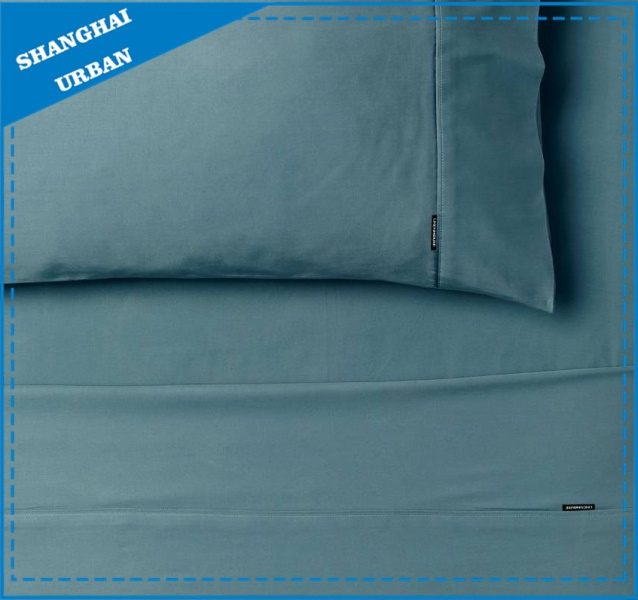 Solid-Style: Atlantic Green Cotton Bed Sheet