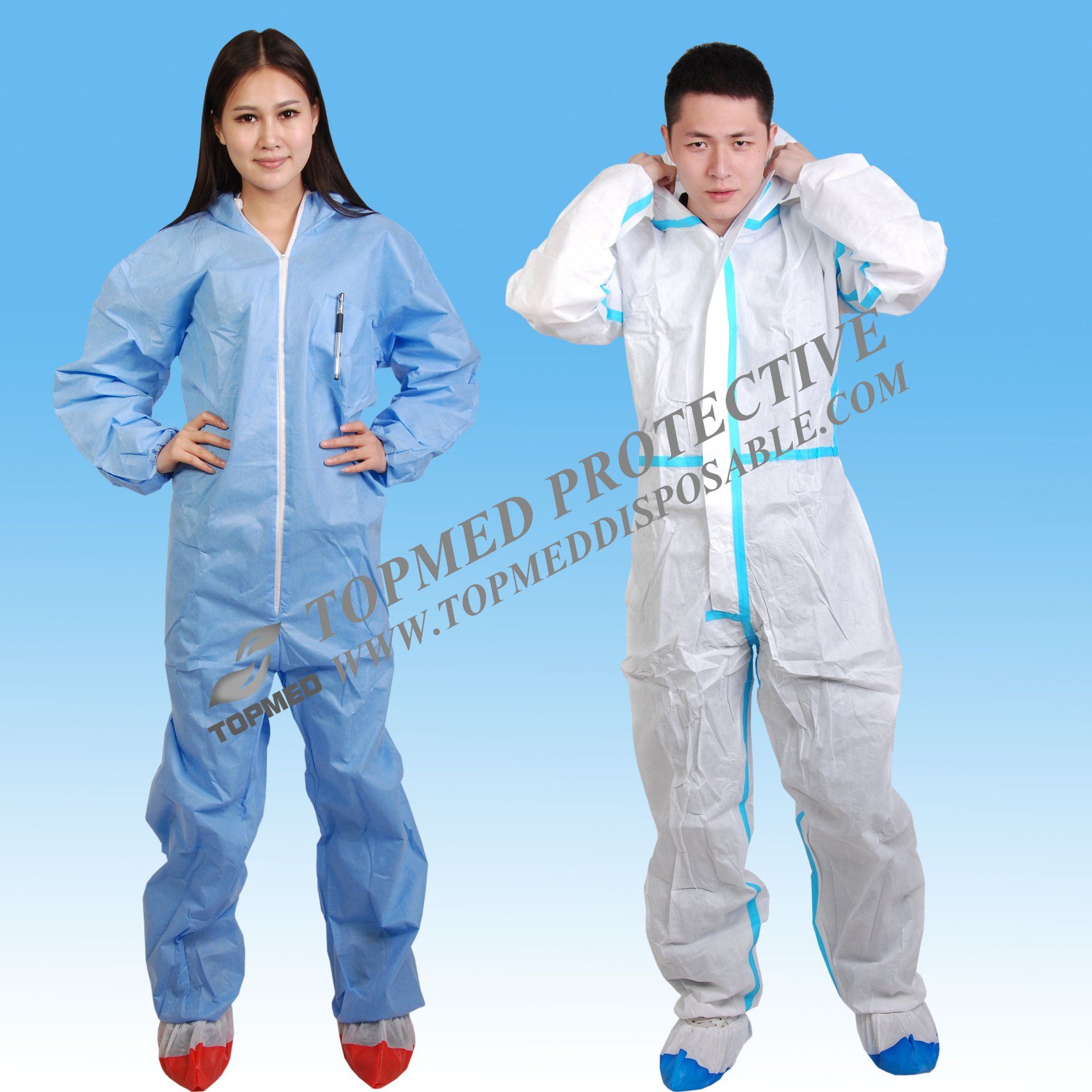 Nonwoven Work Clothes / Protective Disposable Coveralls with Mf/Sfs Material