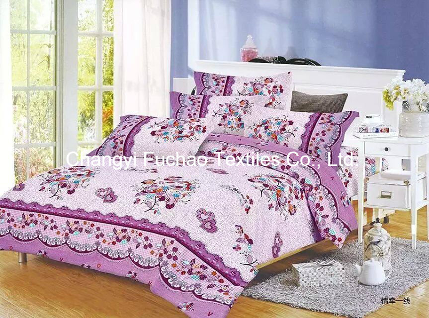 Cotton or Poly/Cotton Bed Sheet Bedding Set for Hotel Use/Home
