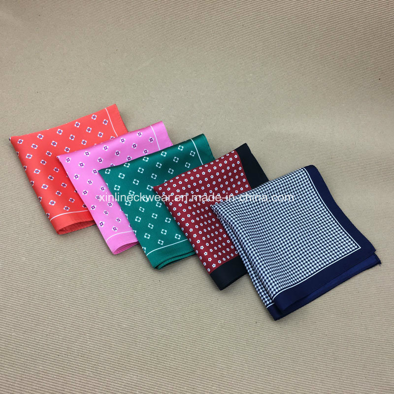 Custom Print Pocket Squares Silk for Men