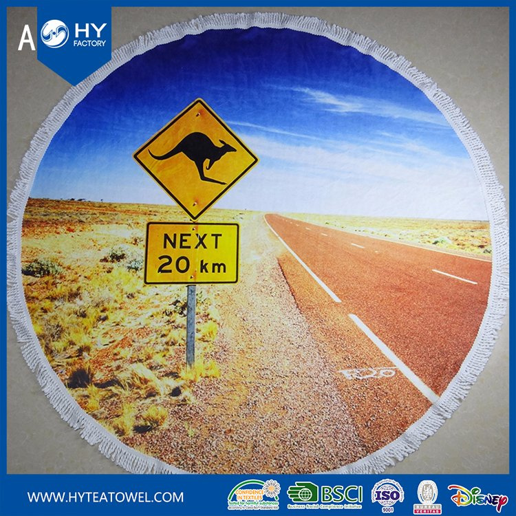 Printed Many Color Round Beach Towel