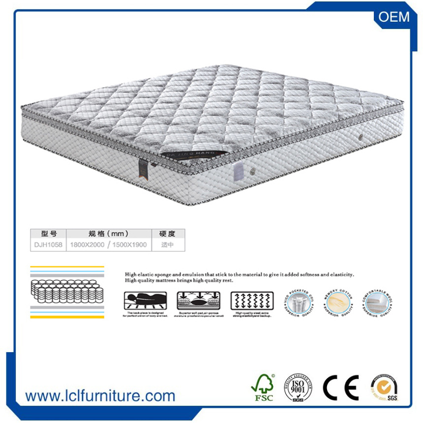 Wholsale Fabric Latex Sponge Memory Foam Bed Spring Mattress