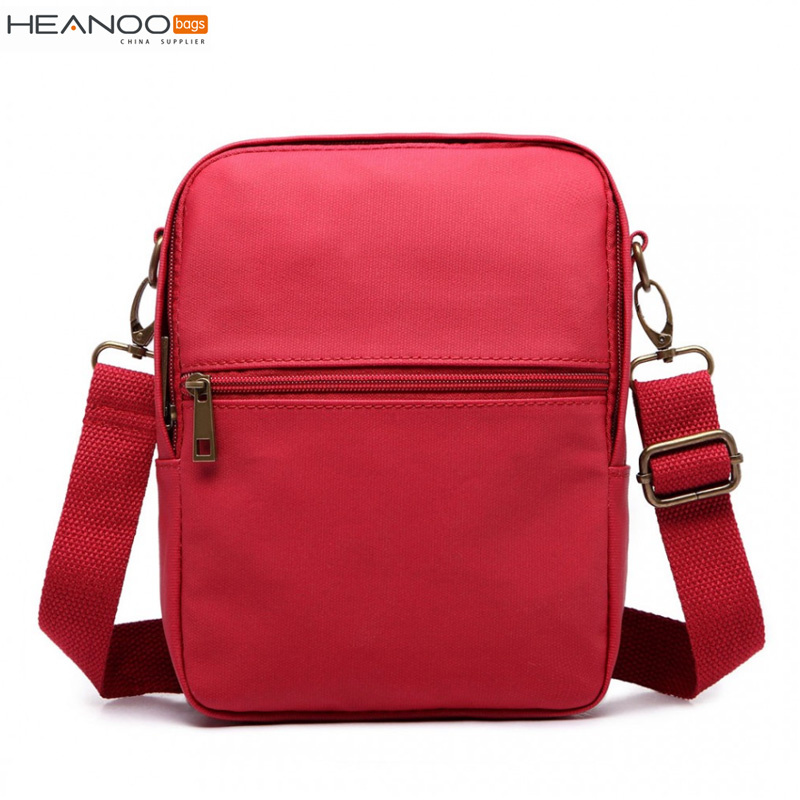 Blue / Red Plain Custom Polyester Shoulder Bag for Boys Girl