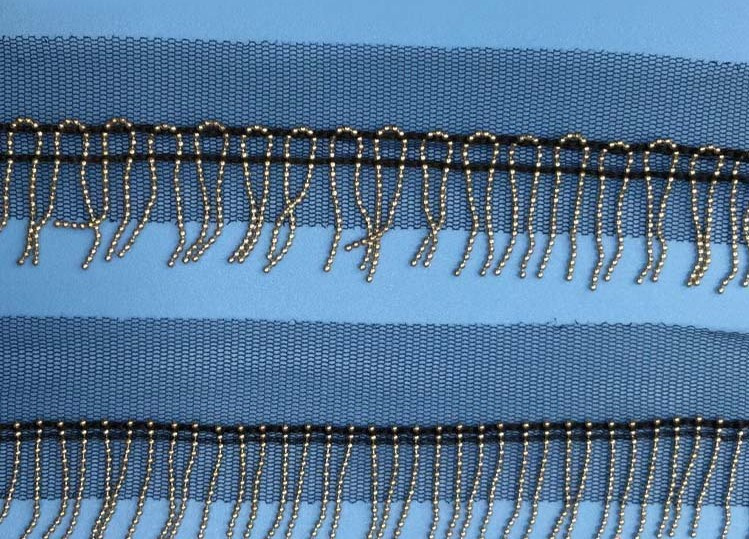 High Quality Net Yarn Tassel Metal Chain Lace