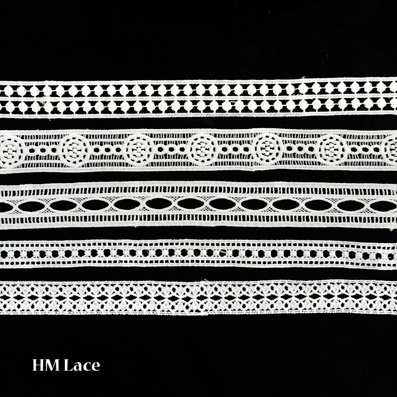 White Ladder Double Beading Lace Trim, Insertion Lace Trim, Under One Dollar Lace Trim L181