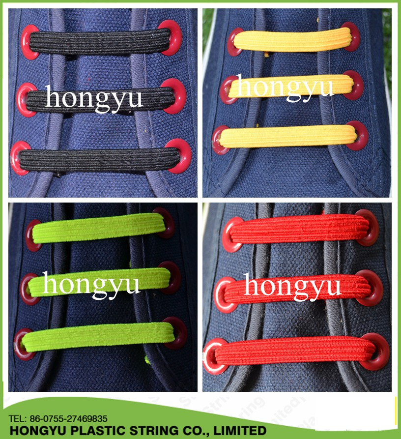 High Quality Flat U Shoe Lace Elastic U Laces