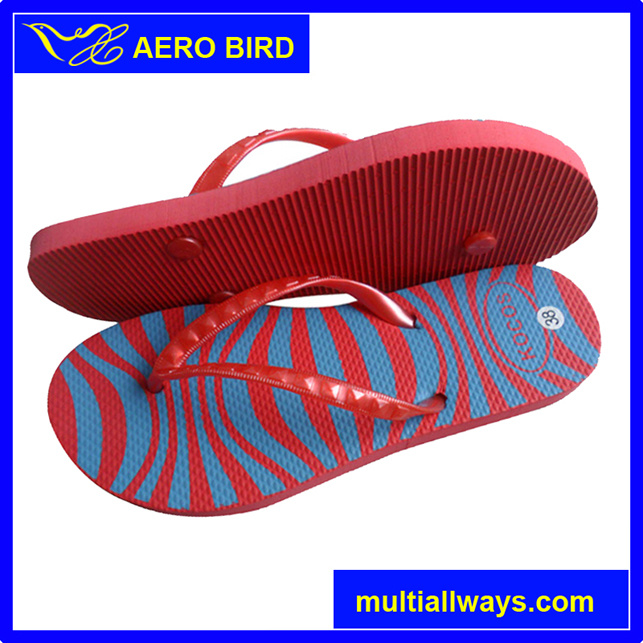 Stripe Print PE Simple Style Sandal for Woman (14E024)