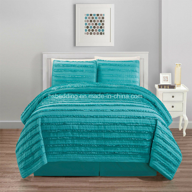 Amazon 100% Polyester Small MOQ Online Selling Bedding Quilt Set