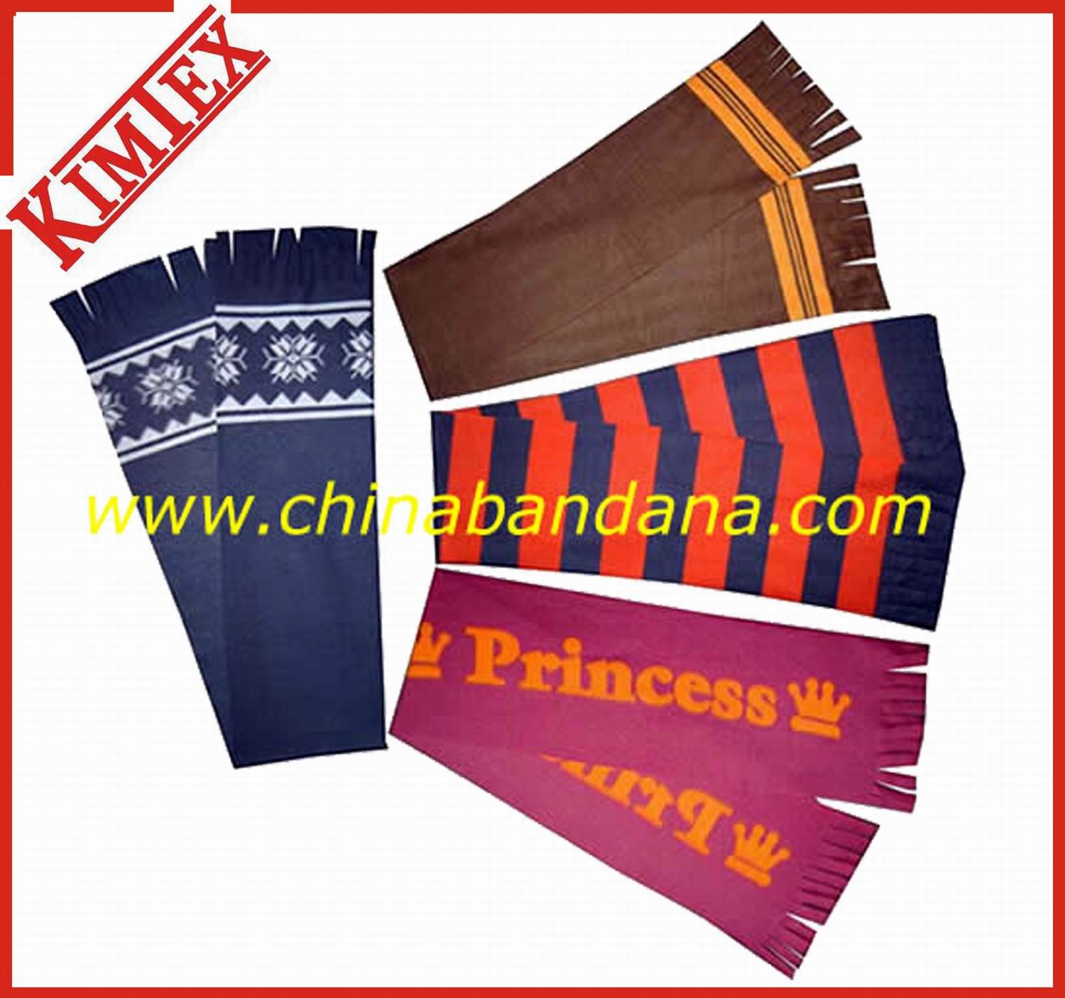 Winter Warmer Promotion Customs Printing Polar Fleece Scarf