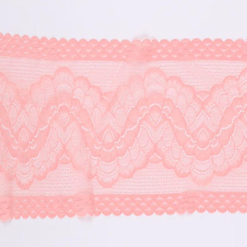 Coral Trimming Lace Elastic Ribbon Trim Fancy Lace