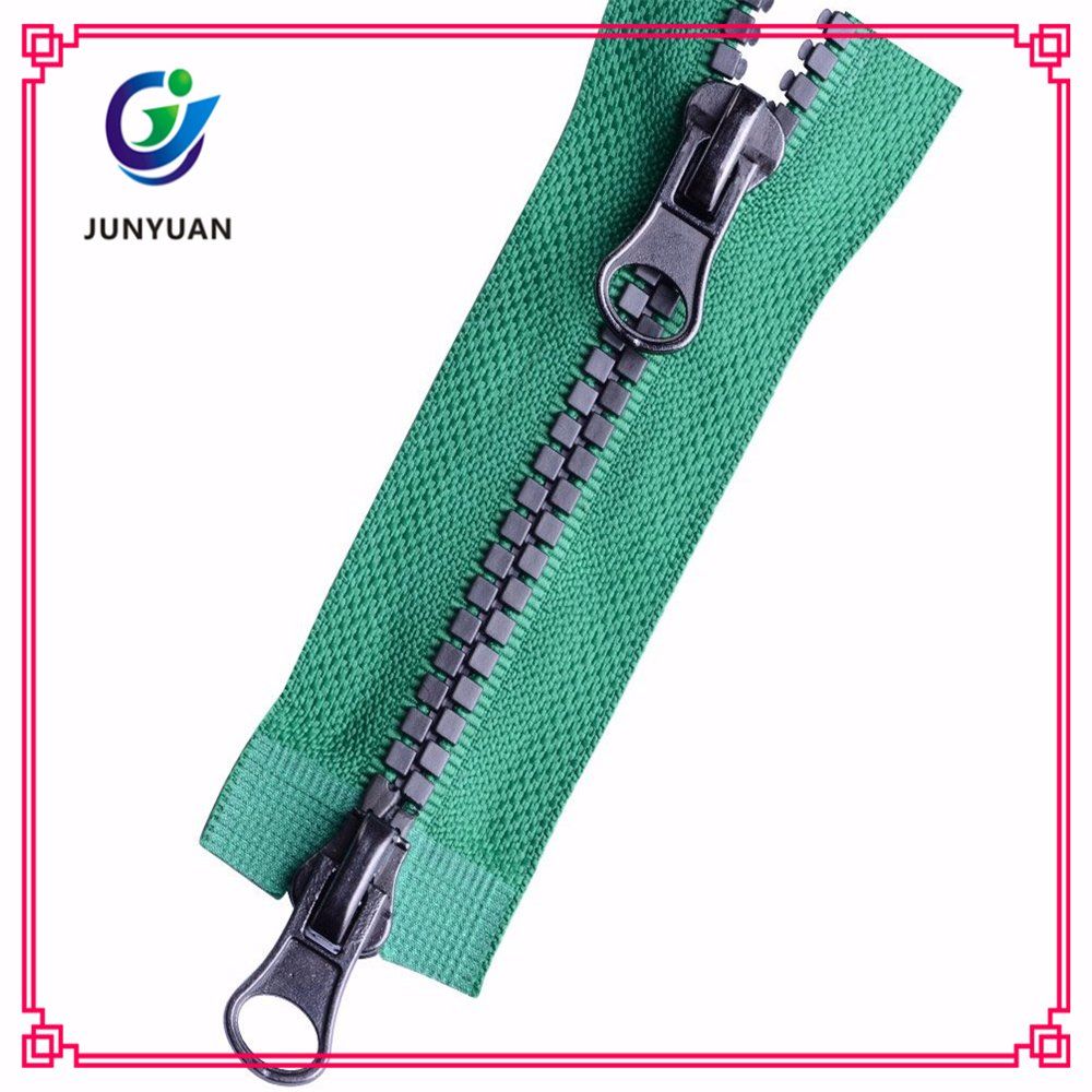 Plastic Fluorescent Color Zipper with Double Silder