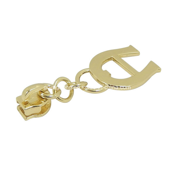 Bag Garment Accessories Custom Metal Zipper Head Puller Zipper Slider with Letters