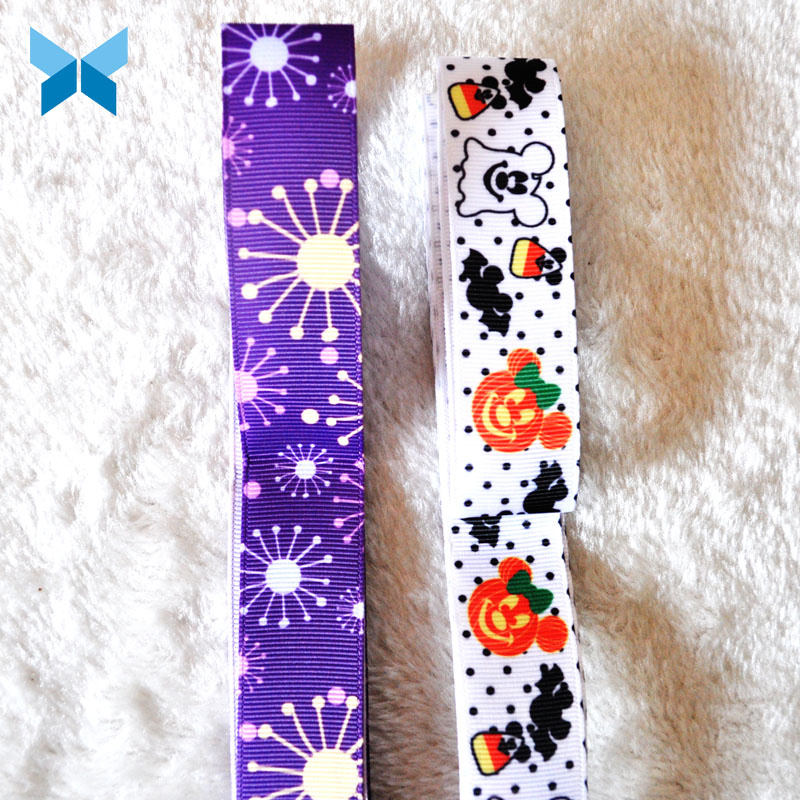 1.5''/ 2'' Width Colorful Woven Tap Fabric Grosgrain Ribbon