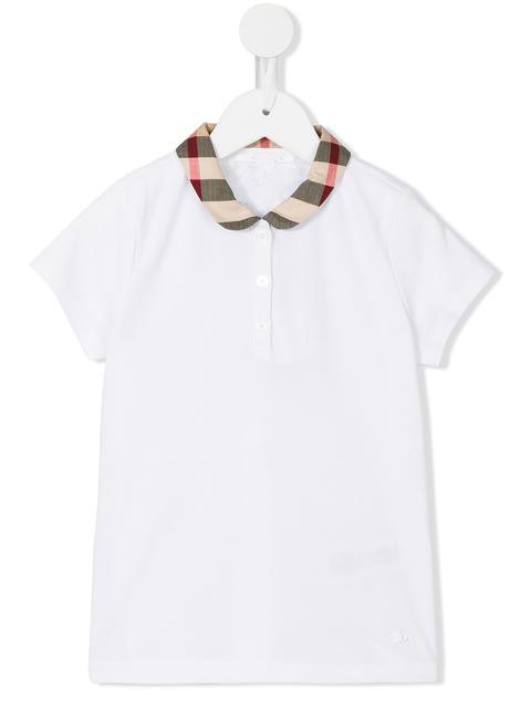 Factory Girl's Peter Pan Gingham Collor Polo Shirt