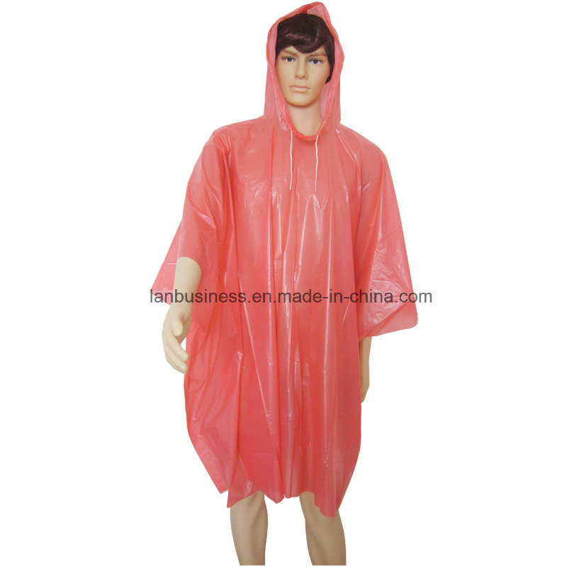 Red PEVA Poncho/Waterproof/PEVA/Poncho