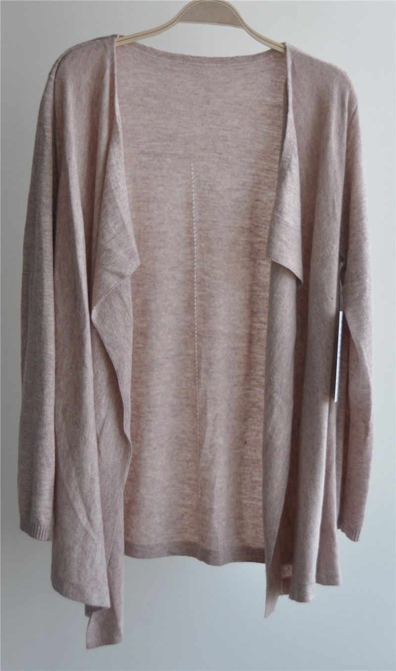 Ladies Long Sleeve Opean Patterned Knit Cardigan