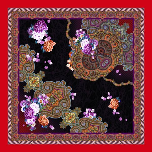 Digital Print Custom Fashion Silk Scarf (F13-0035)