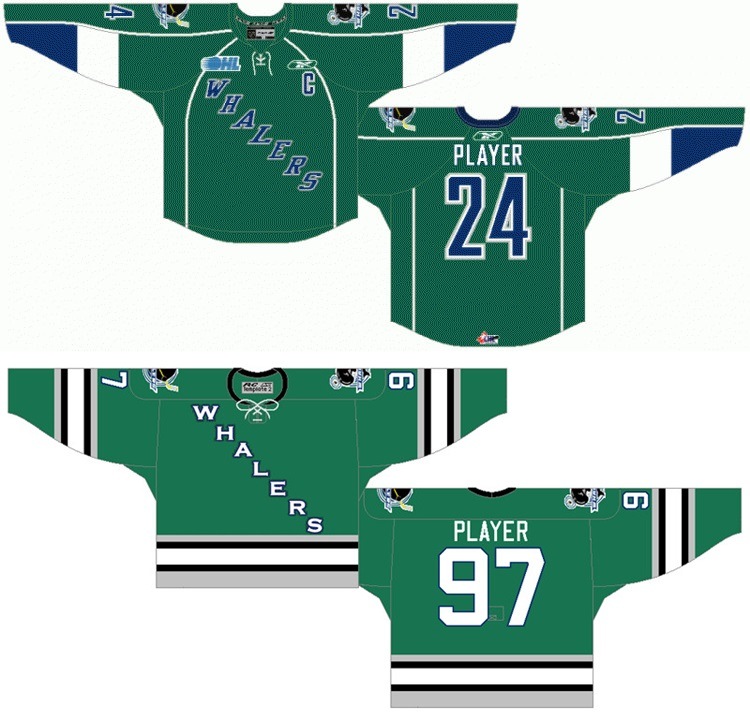 Customized Ontario Hockey League Plymouth Whalers Hockey Jerseys