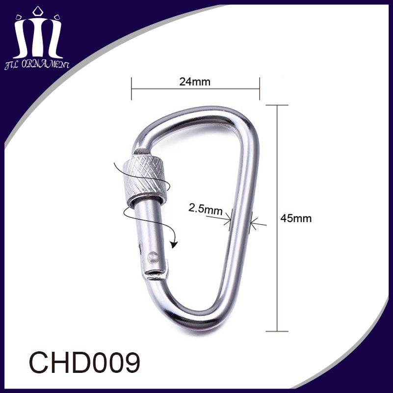 High Quality Swivel Screw Lock Carabiner Hook