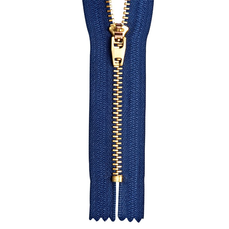 4# Closed End and Double Lock Golden Brass Zipper