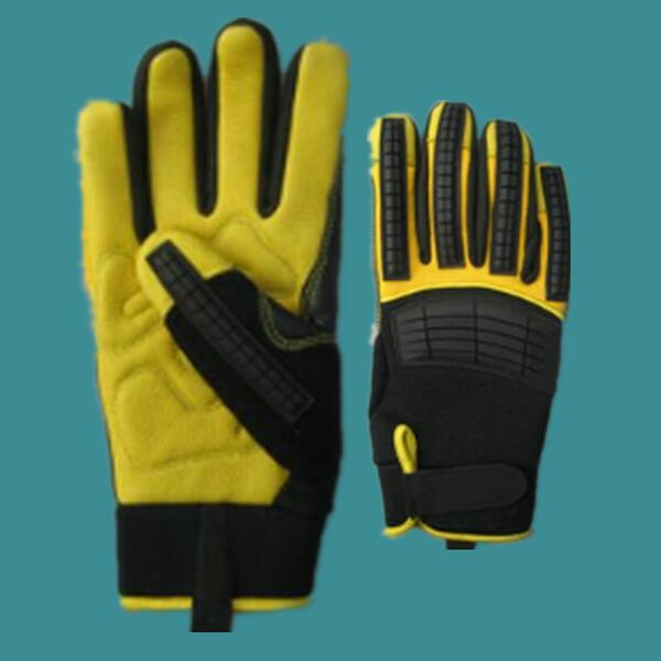 Deer Skin Anti-Vibration Palm Mechanic Glove (7322)