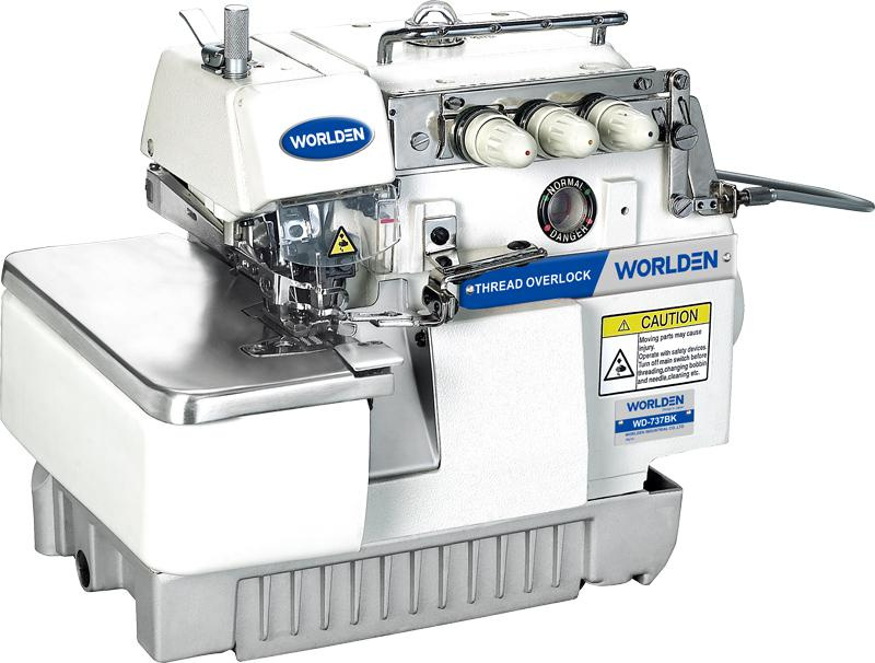Wd-737bk Three Thread Overlock Back Latching Sewing Machine