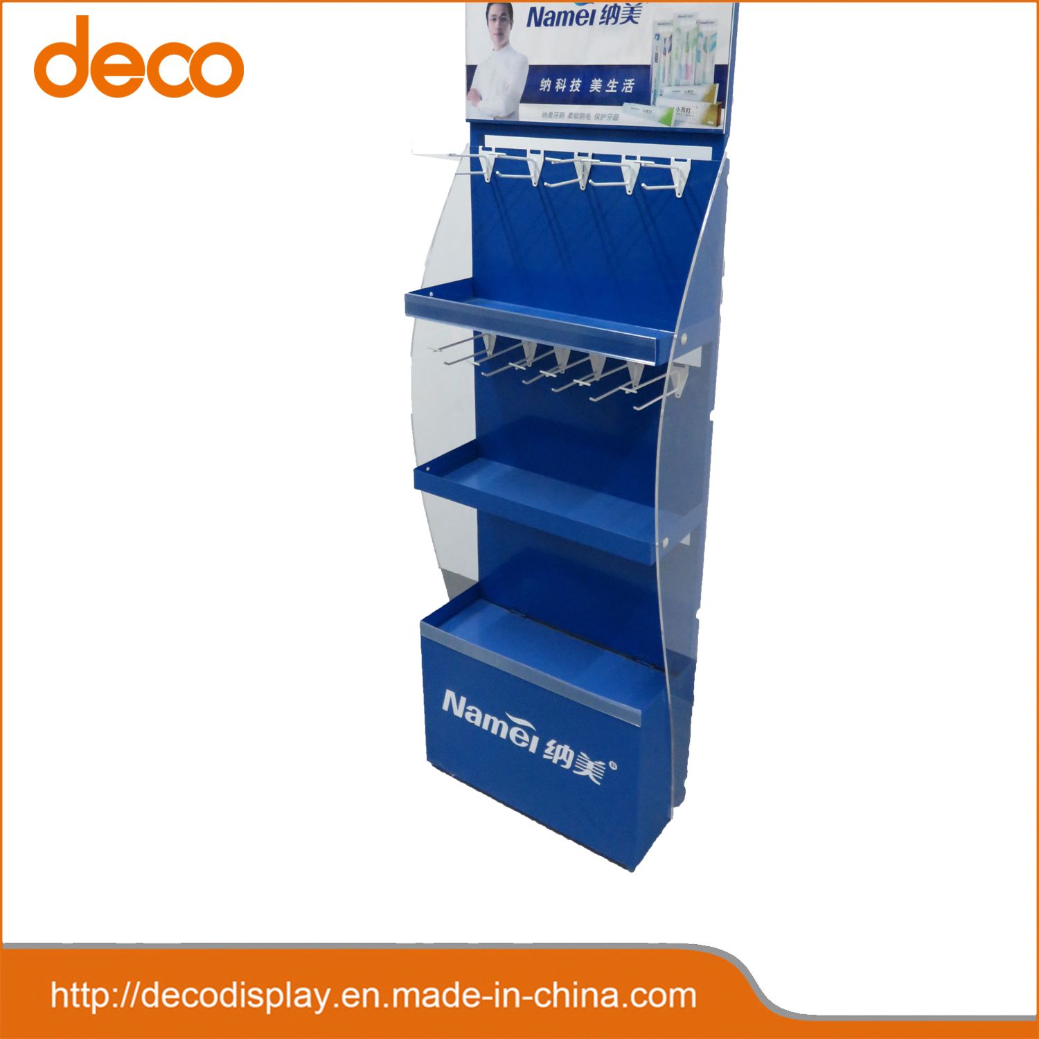 Metal Display Rack POS Pop Stand for Toothbrush Retail